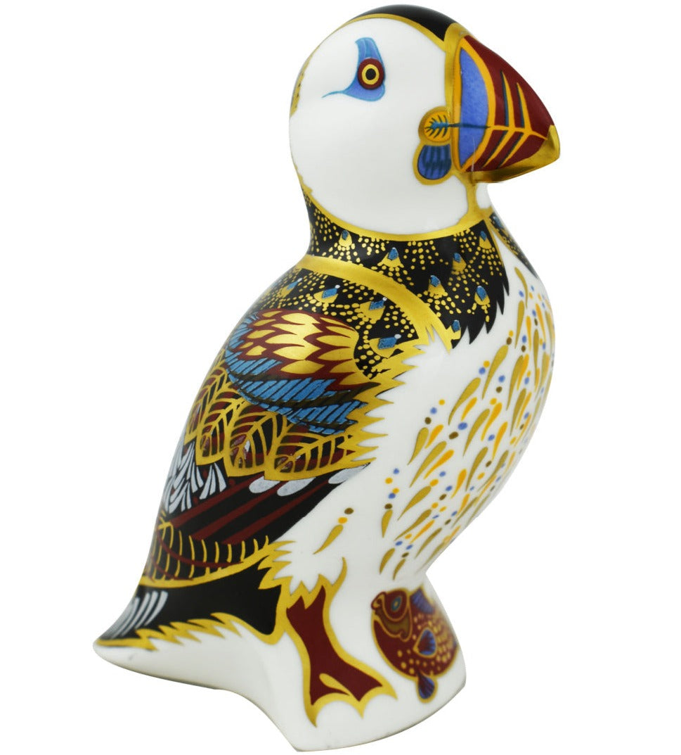 Royal Crown Derby Puffin-Paperweights-Goviers
