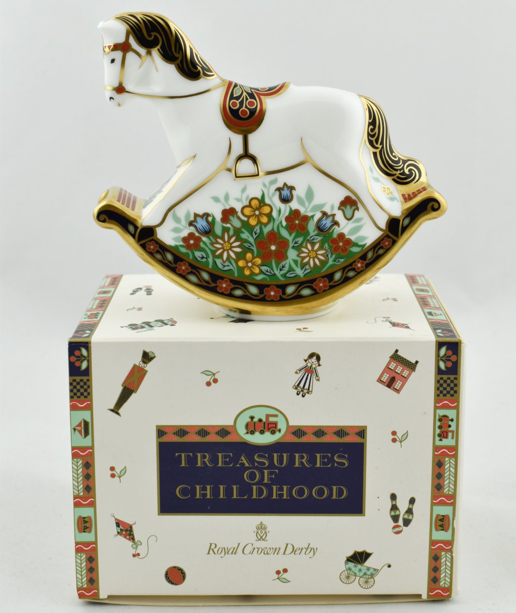 Royal Crown Derby Rocking Horse-Paperweights-Goviers