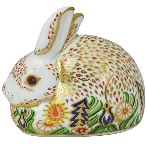 Royal Crown Derby Rowsley Rabbit-Paperweights-Goviers