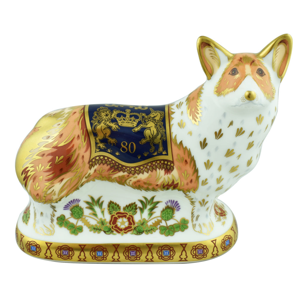 Royal Crown Derby Royal Windsor Corgi-Paperweights-Goviers
