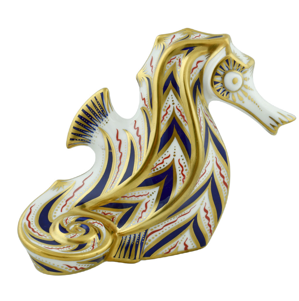 Royal Crown Derby Seahorse-Paperweights-Goviers