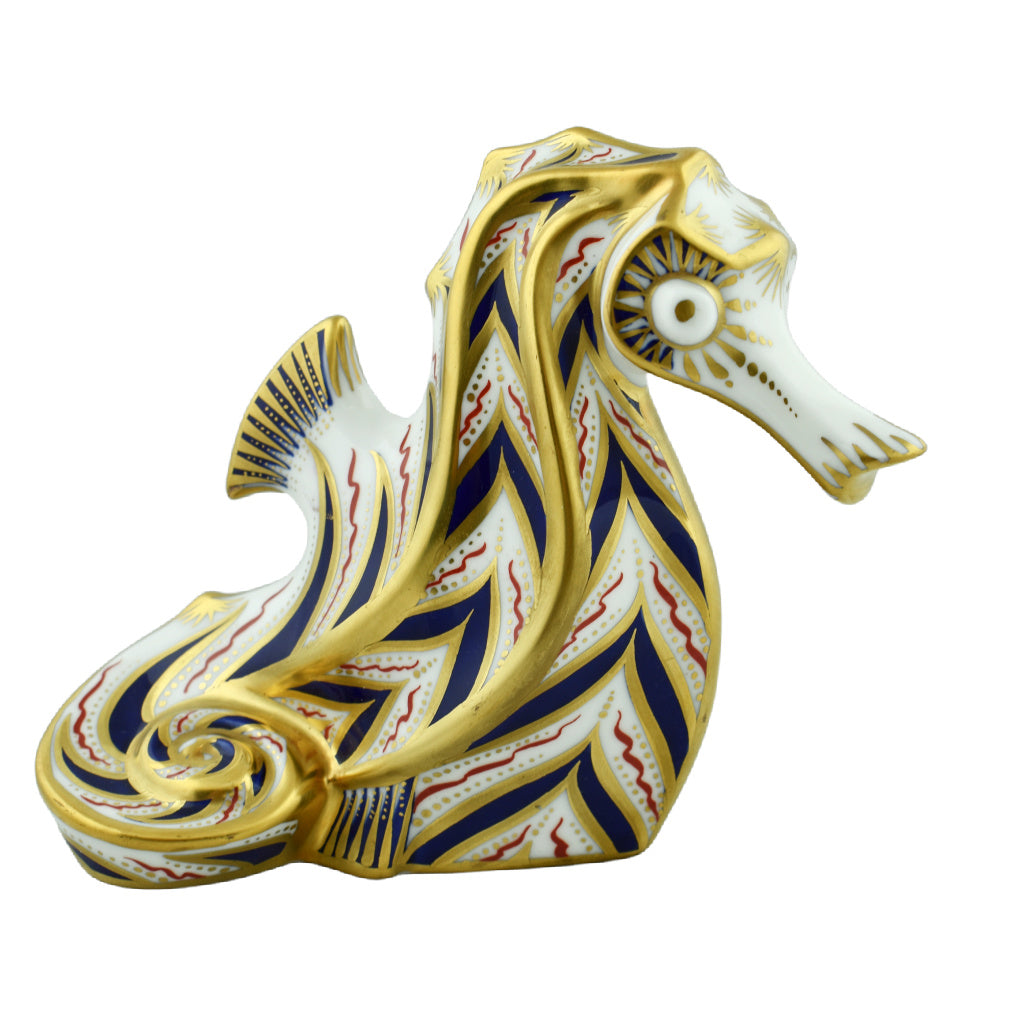 Royal Crown Derby Seahorse-Paperweights-Goviers