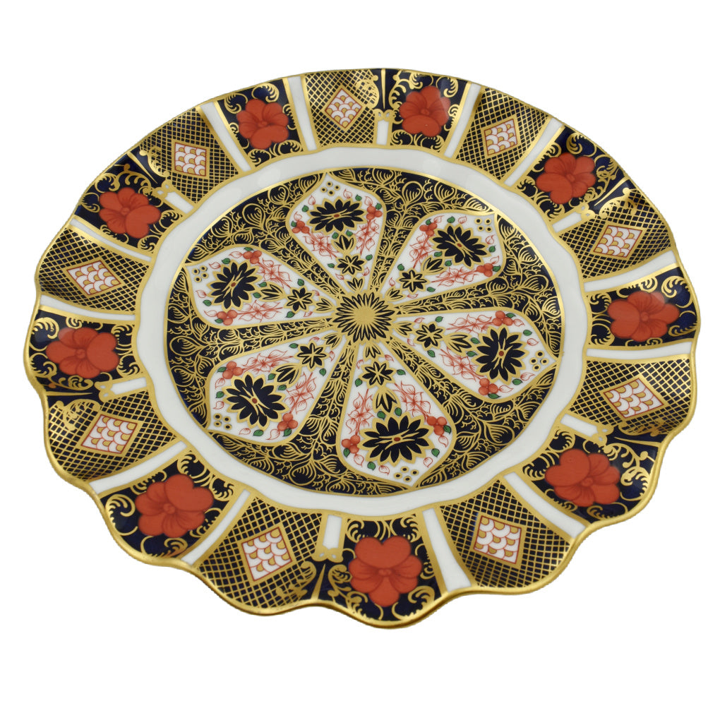 Royal Crown Derby Set of 6x Old Imari Fluted 8" Plates | Second Quality-Home Accessories-Goviers