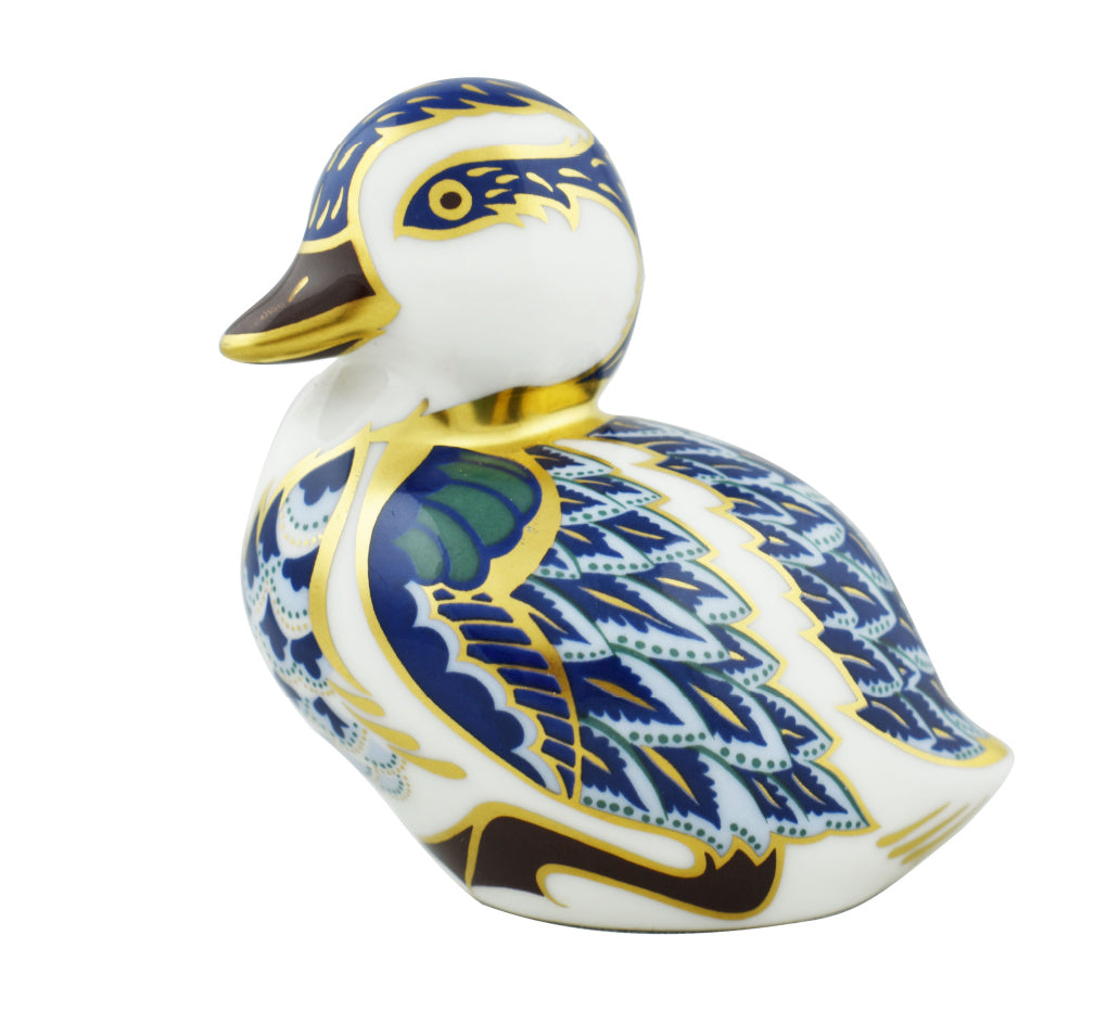 Royal Crown Derby Sitting Duckling-Paperweights-Goviers