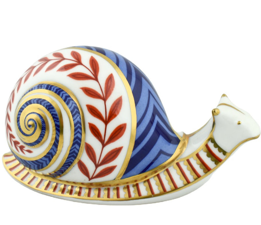Royal Crown Derby Snail-Paperweights-Goviers
