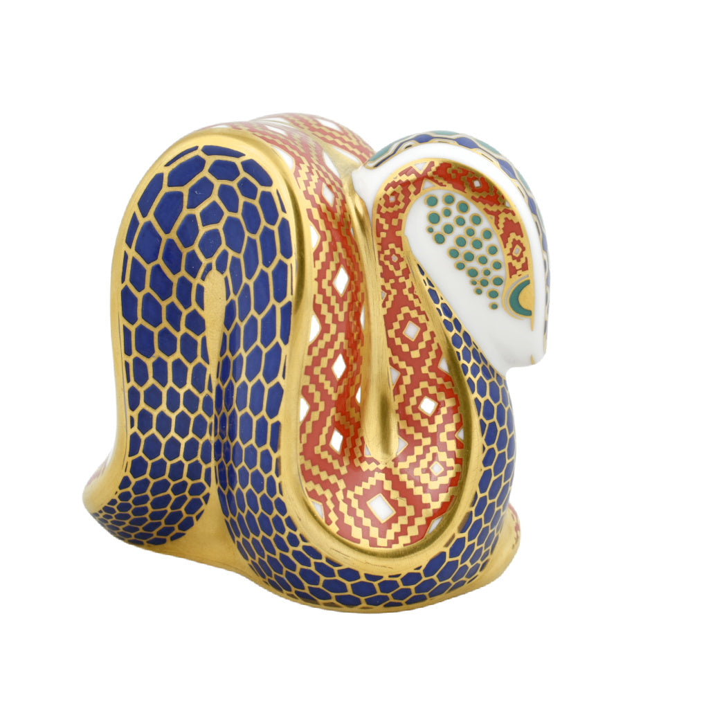 Royal Crown Derby Snake-Paperweights-Goviers