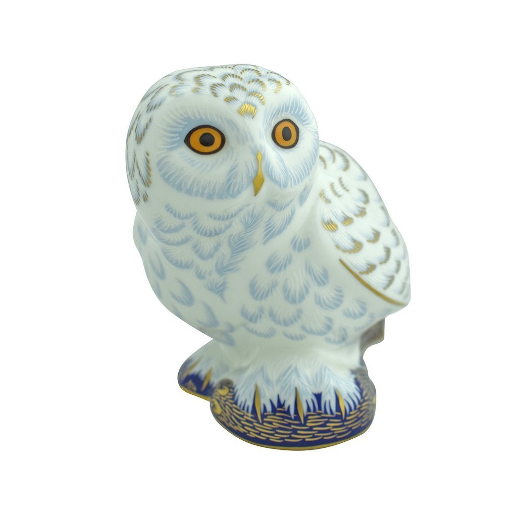 Royal Crown Derby Snowy Owl-Paperweights-Goviers