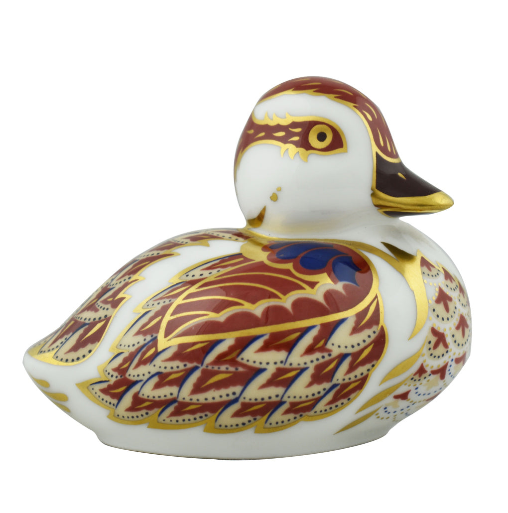 Royal Crown Derby Swimming Duckling-Paperweights-Goviers