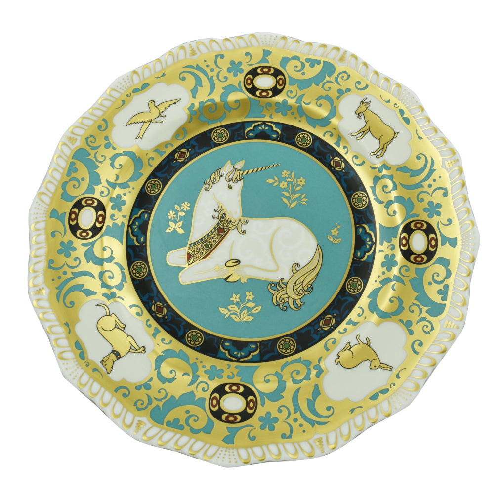 Royal Crown Derby Unicorn Plate-Paperweights-Goviers