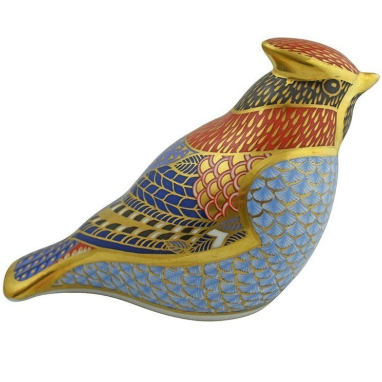 Royal Crown Derby Waxwing PAIR (2)-Paperweights-Goviers