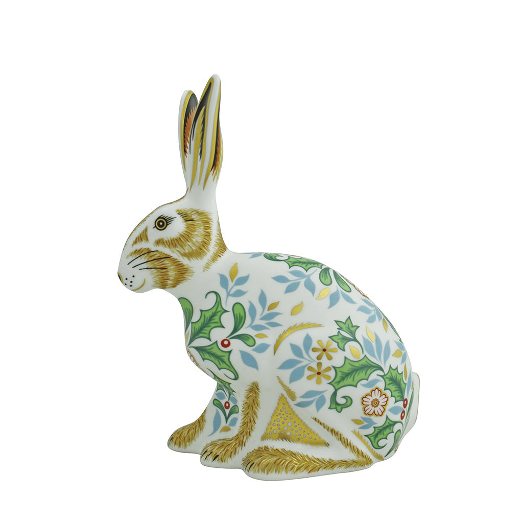 Royal Crown Derby Winter Hare-Preloved-Goviers