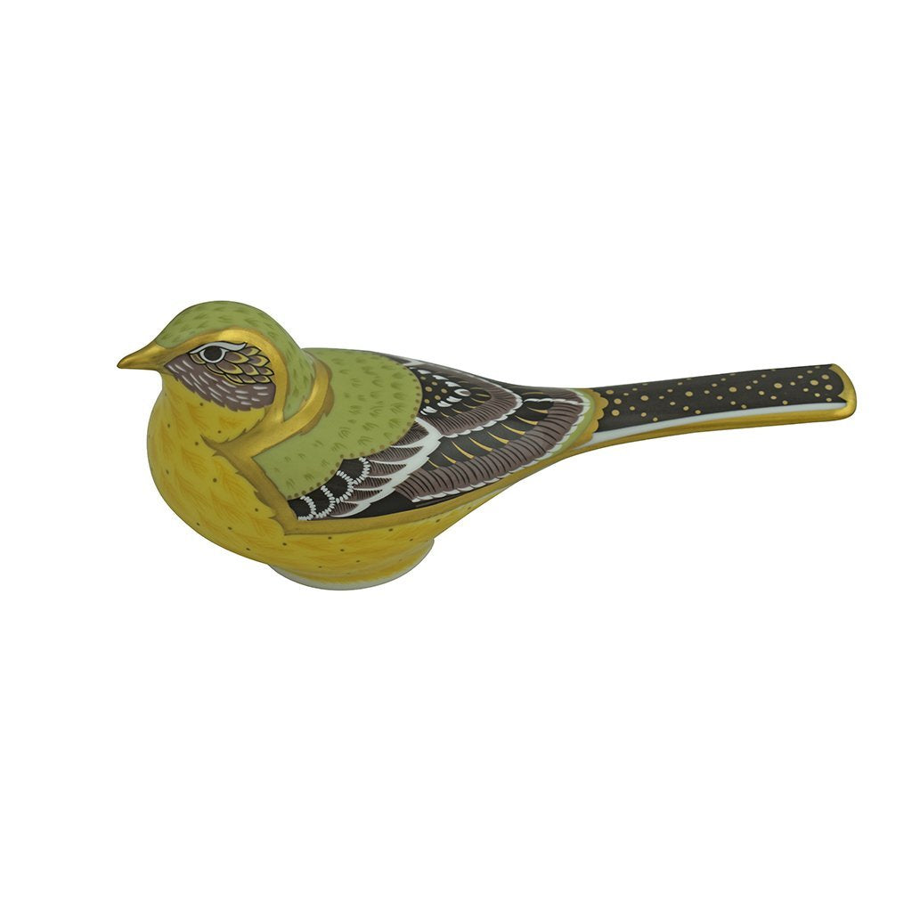 Royal Crown Derby Yellow Wagtail-Paperweights-Goviers