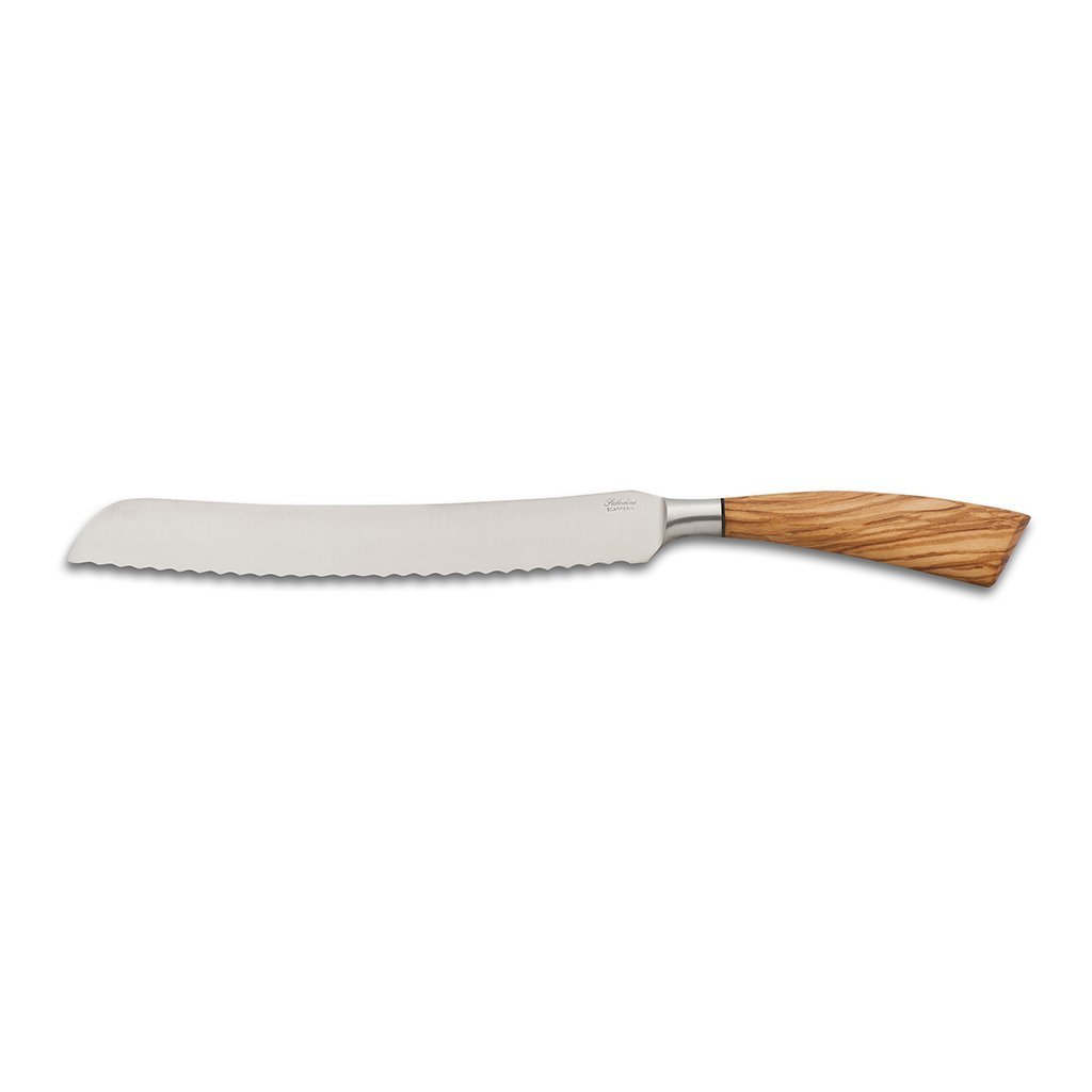 Saladini Bread Knife with Olive Wood Handle-Home Accessories-Goviers