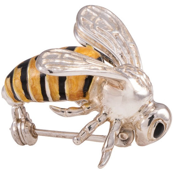 Saturno Bee Brooch Medium-Jewellery-Goviers