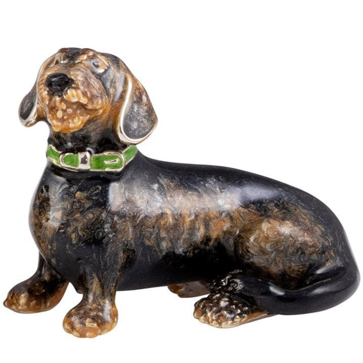 Saturno Dachshund M sitting-Silver-Goviers