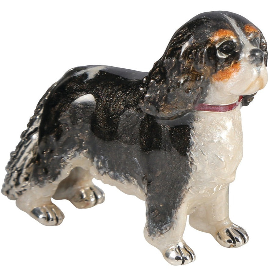 Saturno King Charles Spaniel L all enamel-Silver-Goviers