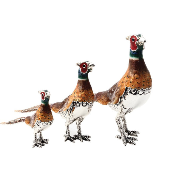 Saturno Pheasant Large Silver Miniature Goviers of Sidmouth