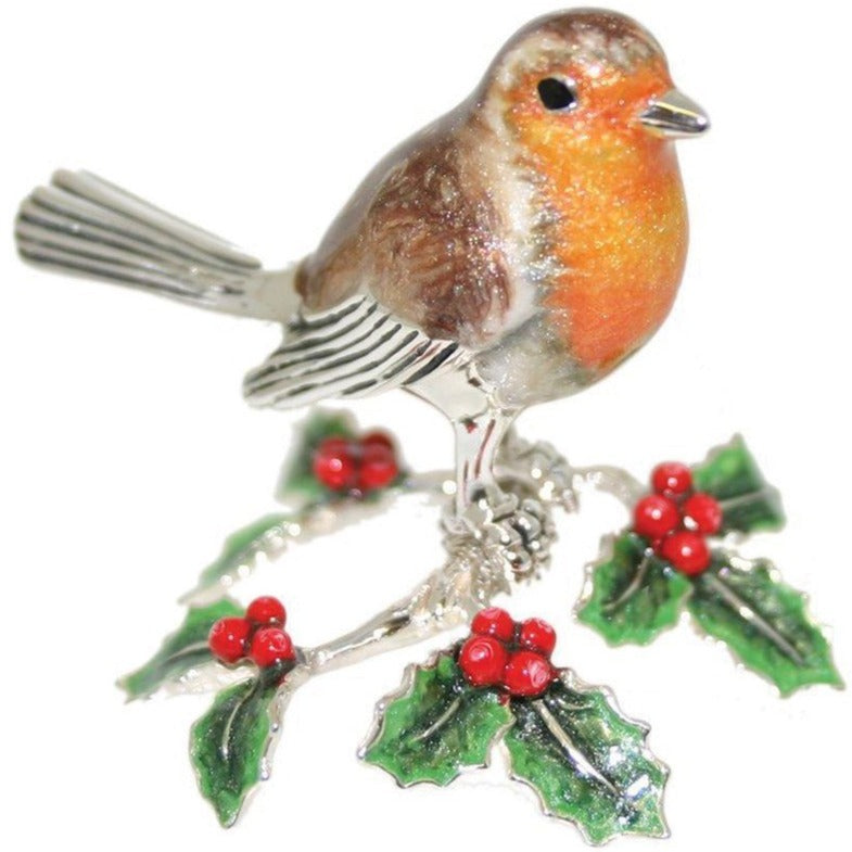 Saturno Robin on Holly-Christmas-Goviers