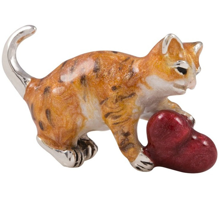 Saturno Silver Cat with Heart-Goviers