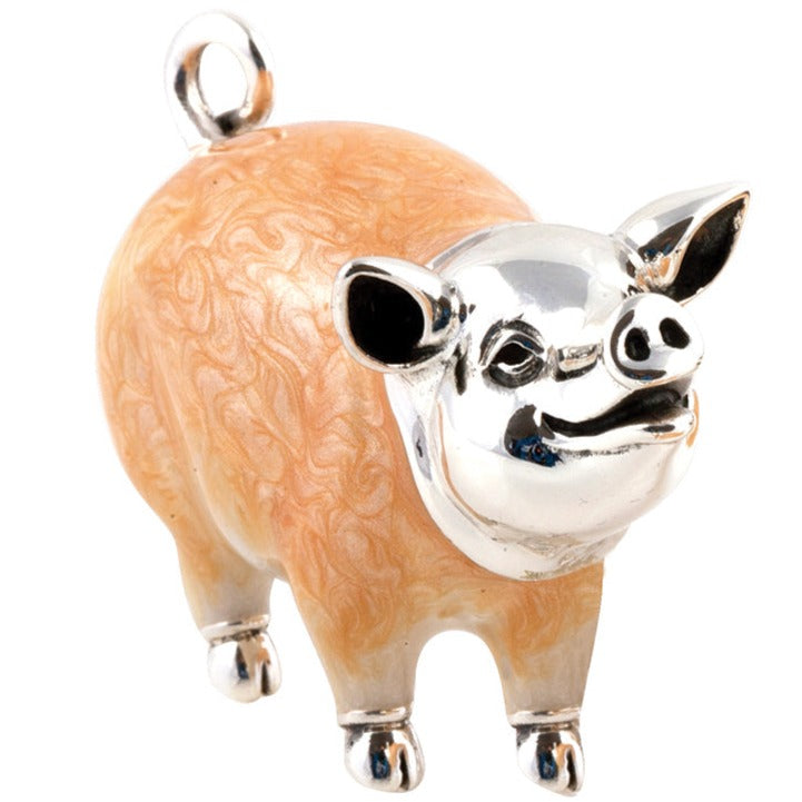 Saturno Silver Chubby Pig Large-Collectables-Goviers