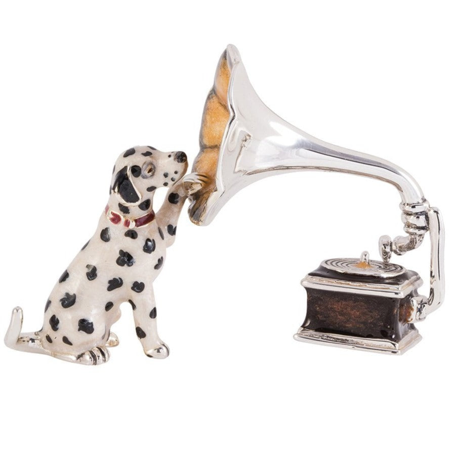 Saturno Silver Dalmatian with Gramophone-Collectables-Goviers