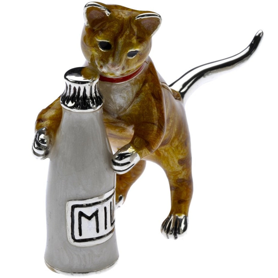 Saturno Silver cat with Milk Bottle-Goviers