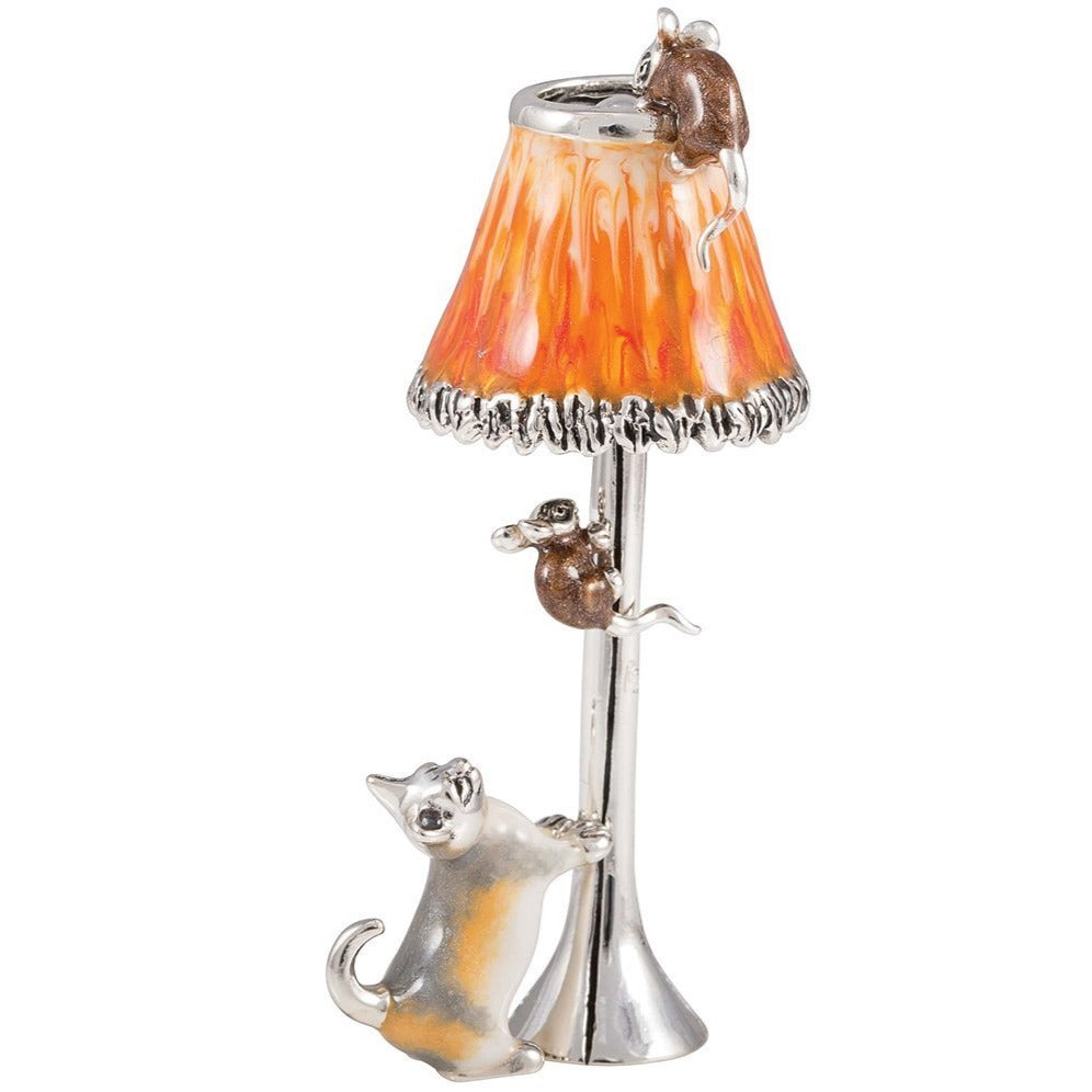 Saturno Standard Lamp with Cat Chasing Mice-Collectables-Goviers