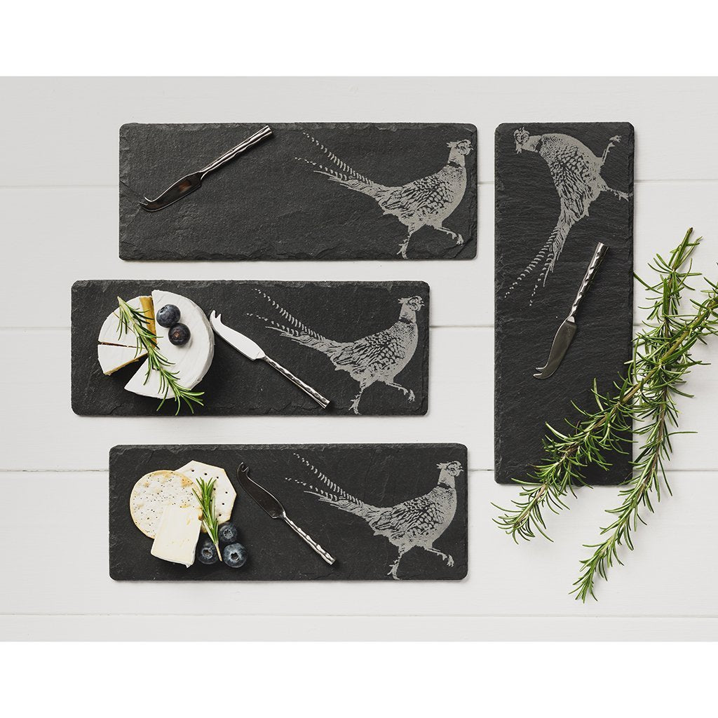 Selbrae House Pheasant Mini Cheeseboard and Knife Set-home-Goviers