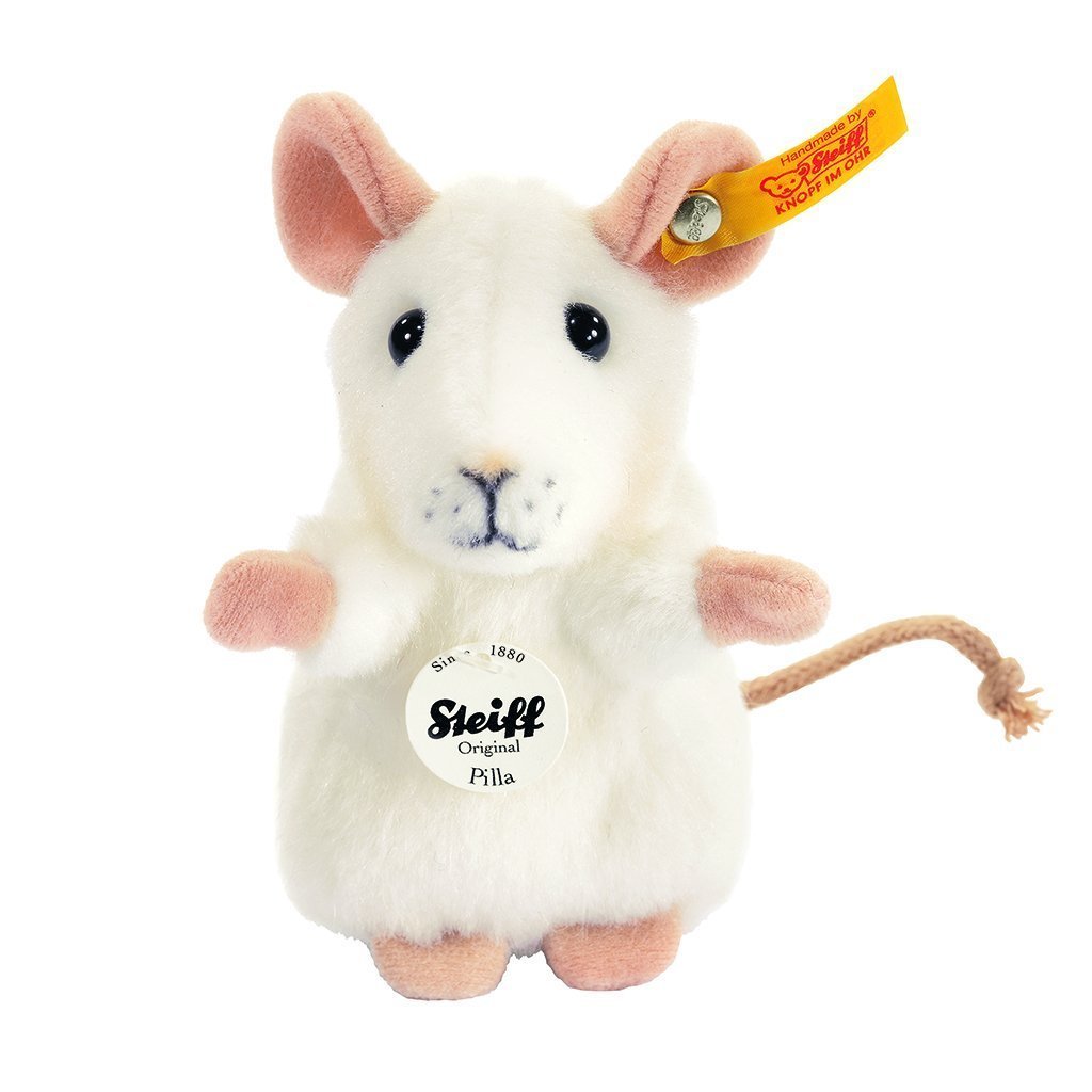 Steiff Pilla Mouse - White-Collectable Teddy Bears-Goviers