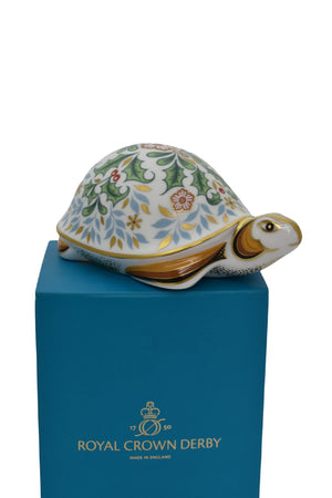 Royal Crown Derby Winter Tortoise-Paperweights-Goviers